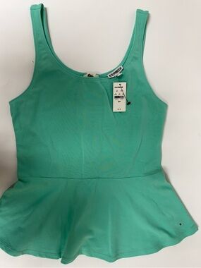 Express Aqua Green Peplum Top